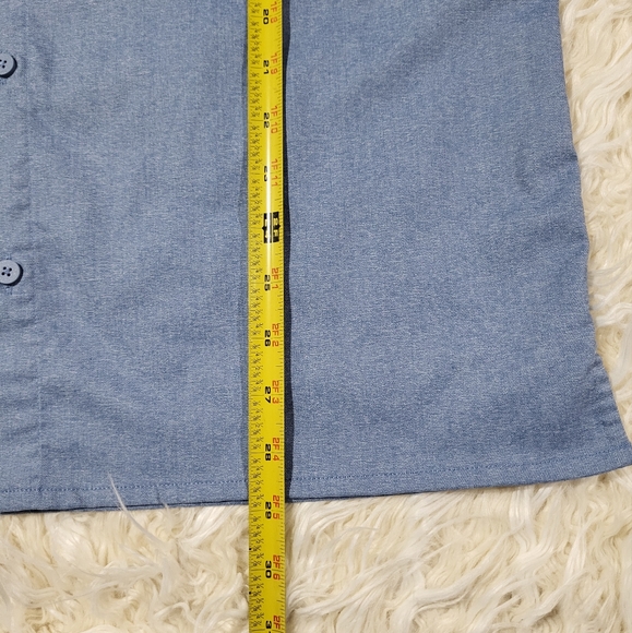 Lululemon Commission Long Sleeve Button Up Shirt Men's 2XL Blue Stretch Casual - Picture 8 of 15
